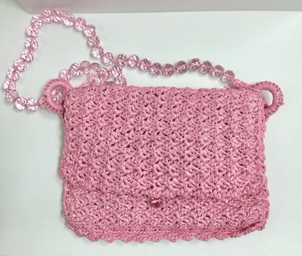 Pochette in rafia rosa