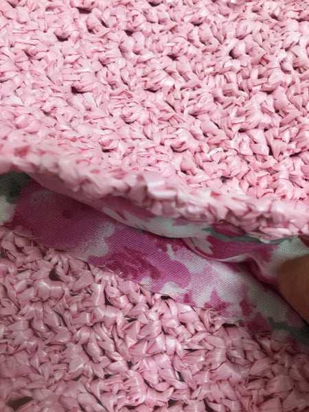 Pochette in rafia rosa