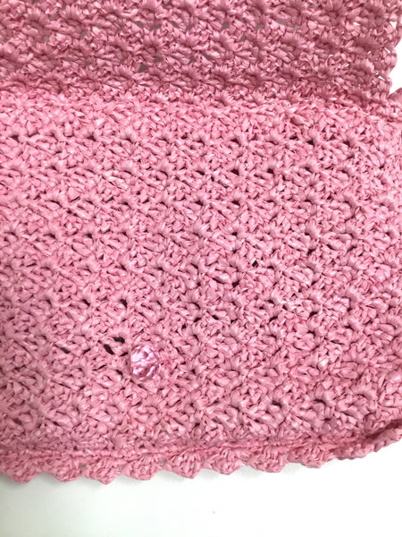 Pochette in rafia rosa