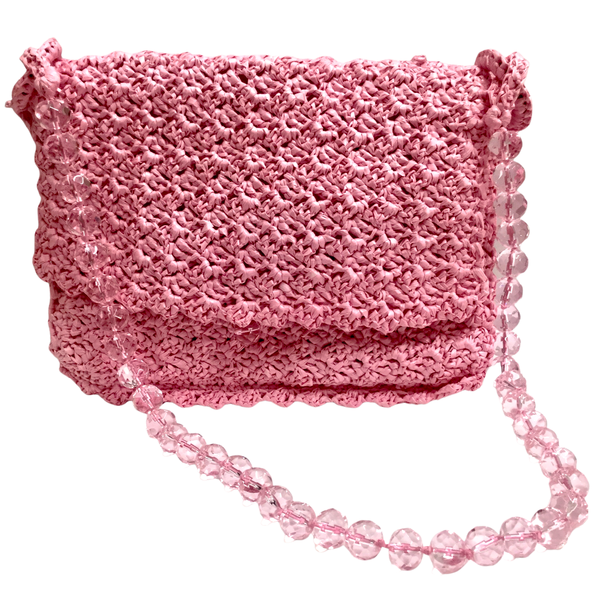 Pochette in rafia rosa