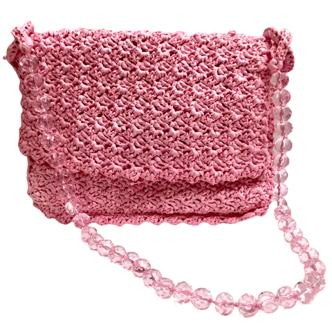 Pochette in rafia rosa