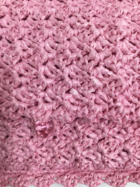 Pochette in rafia rosa